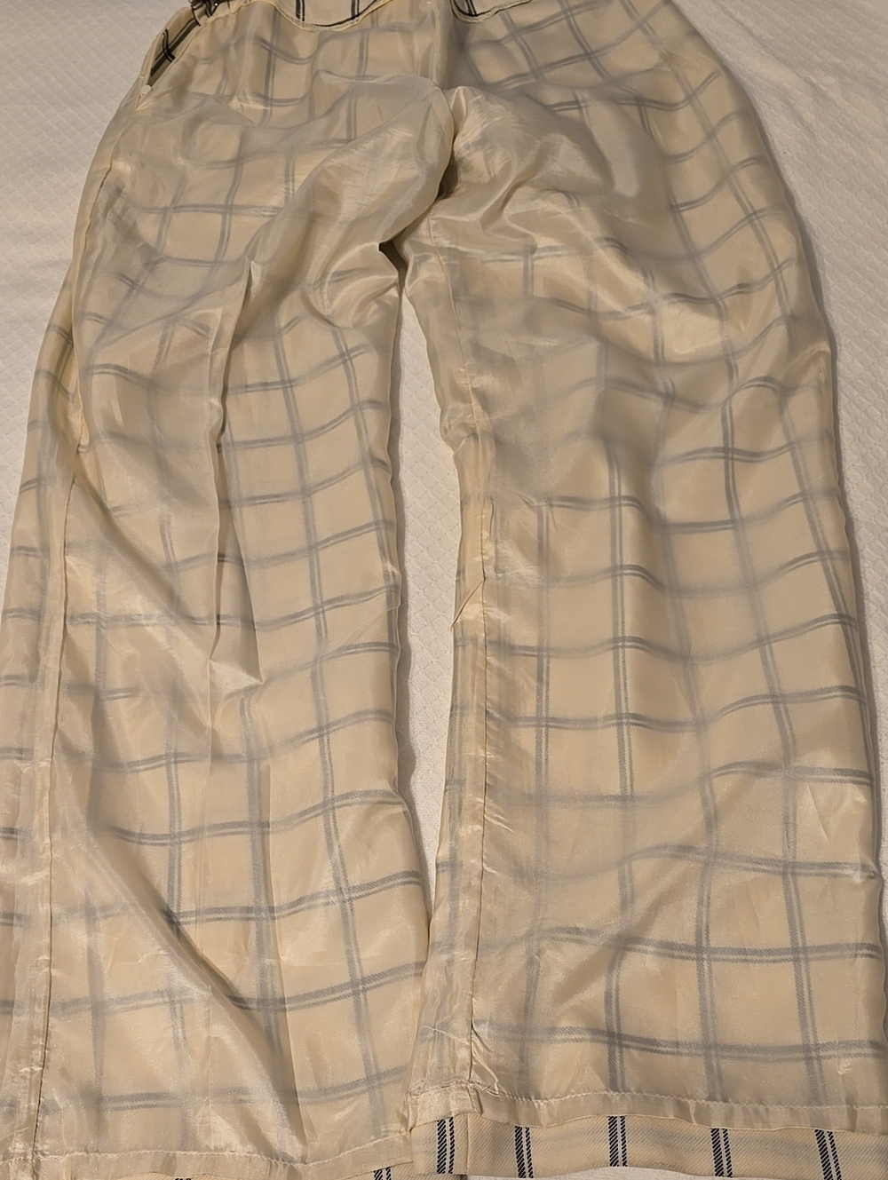 🐑Vnt  Pendleton Wool Windowpane Plaid Lined Pants Size 12 Made in USA - Picture 12 of 16